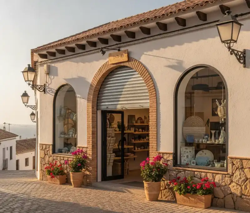 Cierre metálico en local comercial de Chiclana de la Frontera